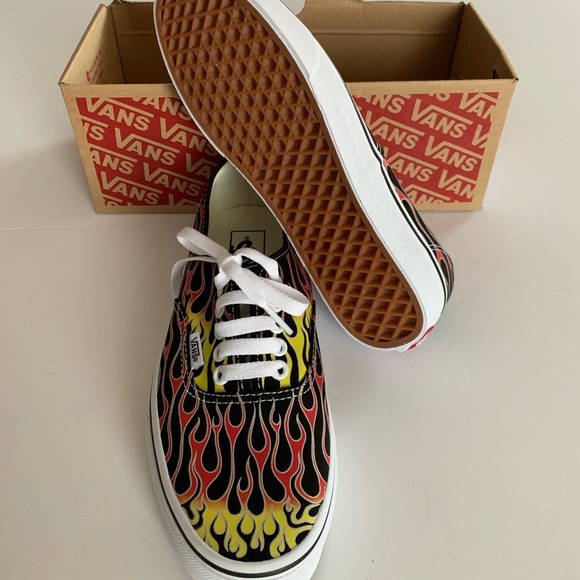 Vans Authentic Mash up Flames Black/True White - Picture 3 of 5